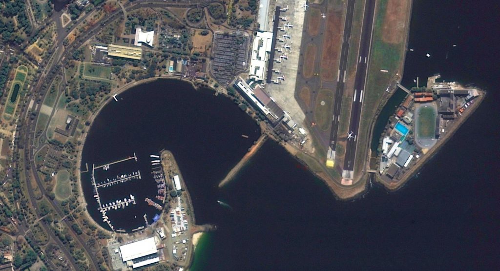 Aeropuerto Santos Dumont. Imagen Deimos-2 de UrtheCast