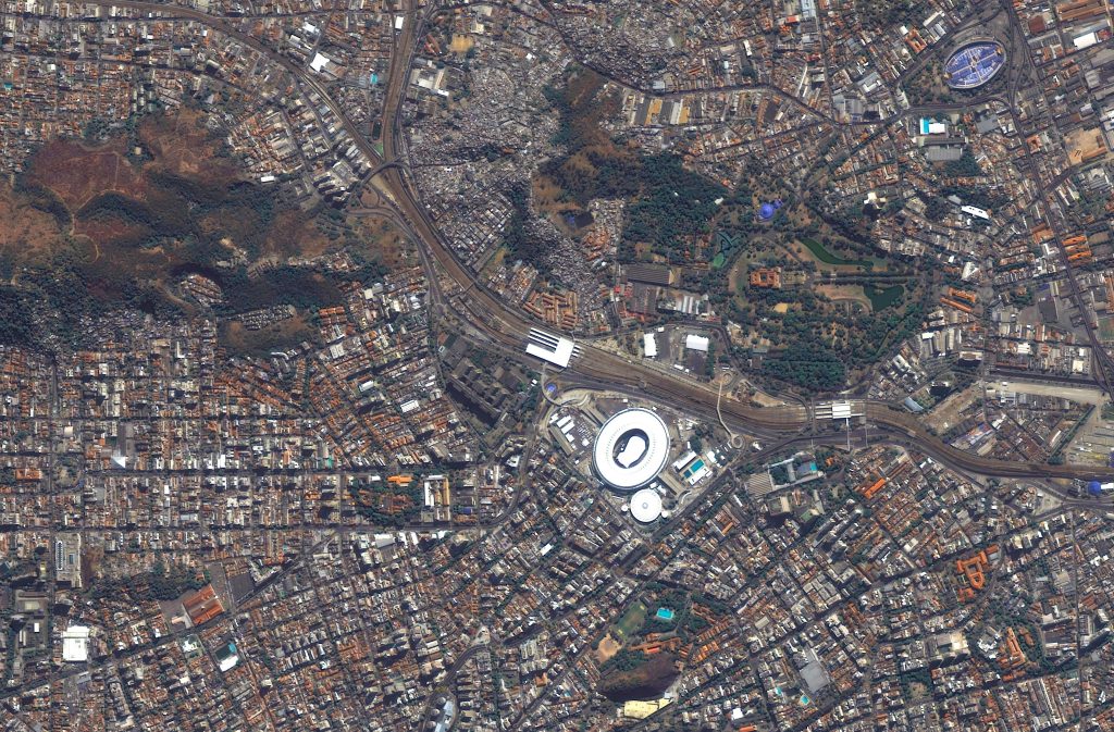 Estadio Maracaná. Imagen Deimos-2 de UrtheCast