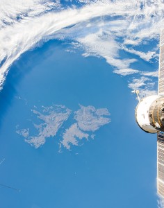 Las Islas Malvinas vistas desde la Estación Espacial Internacional