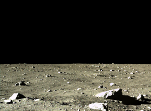 Imagen obtenida por Chang'e 3 sobre la superficie lunar
