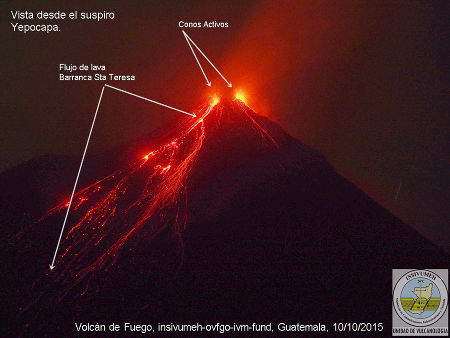 Erupción de Volcán de Fuego en Guatemala captada por Landsat-8 — Latam  Satelital