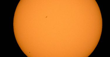 Mercurio en su paso a través del Sol