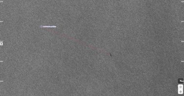 Imagen obtenida por Sentinel 1A sobre la posible mancha del vuelo EgyptAir