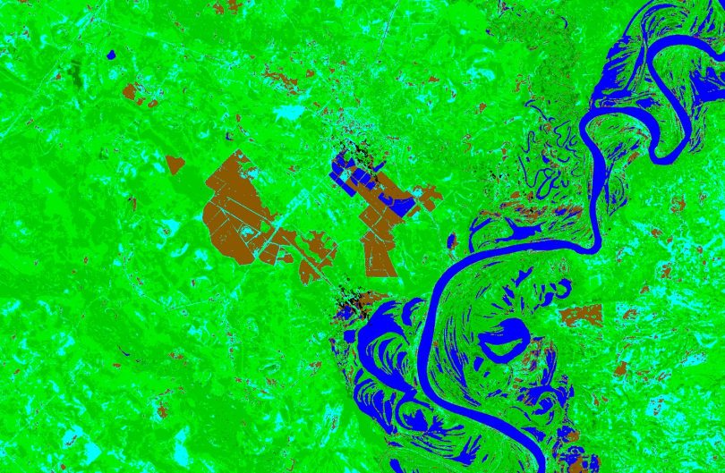 Mapa EVI de Landsat-8
