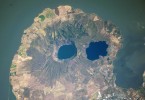Vista de Laguna Managua en Nicaragua por la ISS