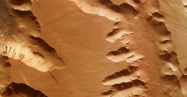 Laberinto de la Noche, en Marte. Imagen: ESA