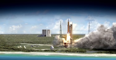 Imagen del Lanzador SLS, que llevará a bordo nanosatélites al espacio profundo