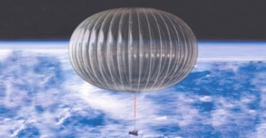 Globo estratosférico que lleva a bordo el telescopio Solar-T de Brasil