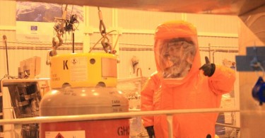 Momento en el cual le cargan el combustible a Sentinel 3A