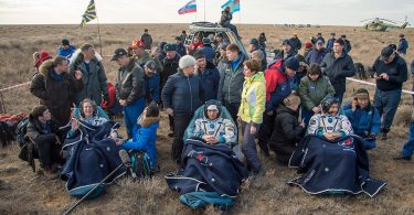 Llegada de la Expedición 49 de la ISS a Tierra