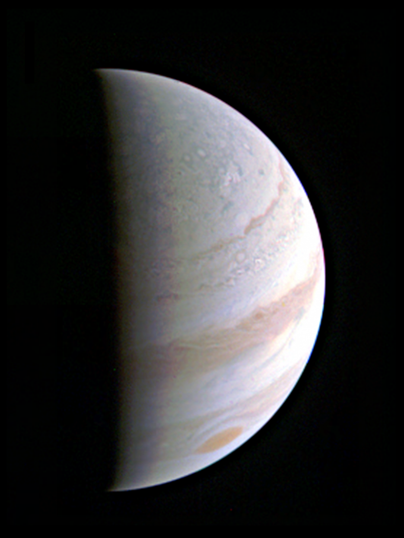 Jupiter desde la Juno Cam el 27 de agosto de 2016