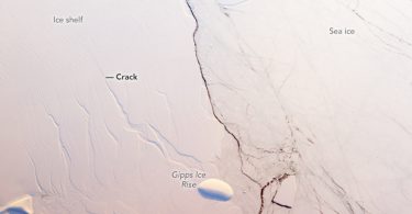 Imagen Terra MISR de la Barrera de Hielo Larsen C